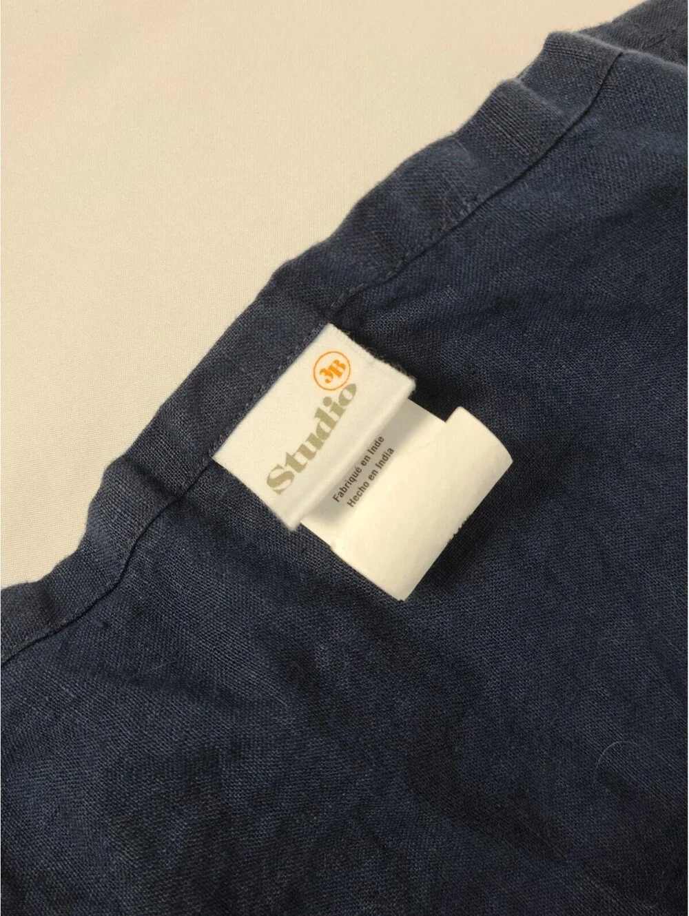Studio 3B Navy Blue Linen Curtain Pair